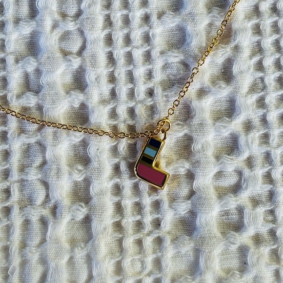Coach 80's Retro Alphabet L Charm Necklace - Picture 1 of 7